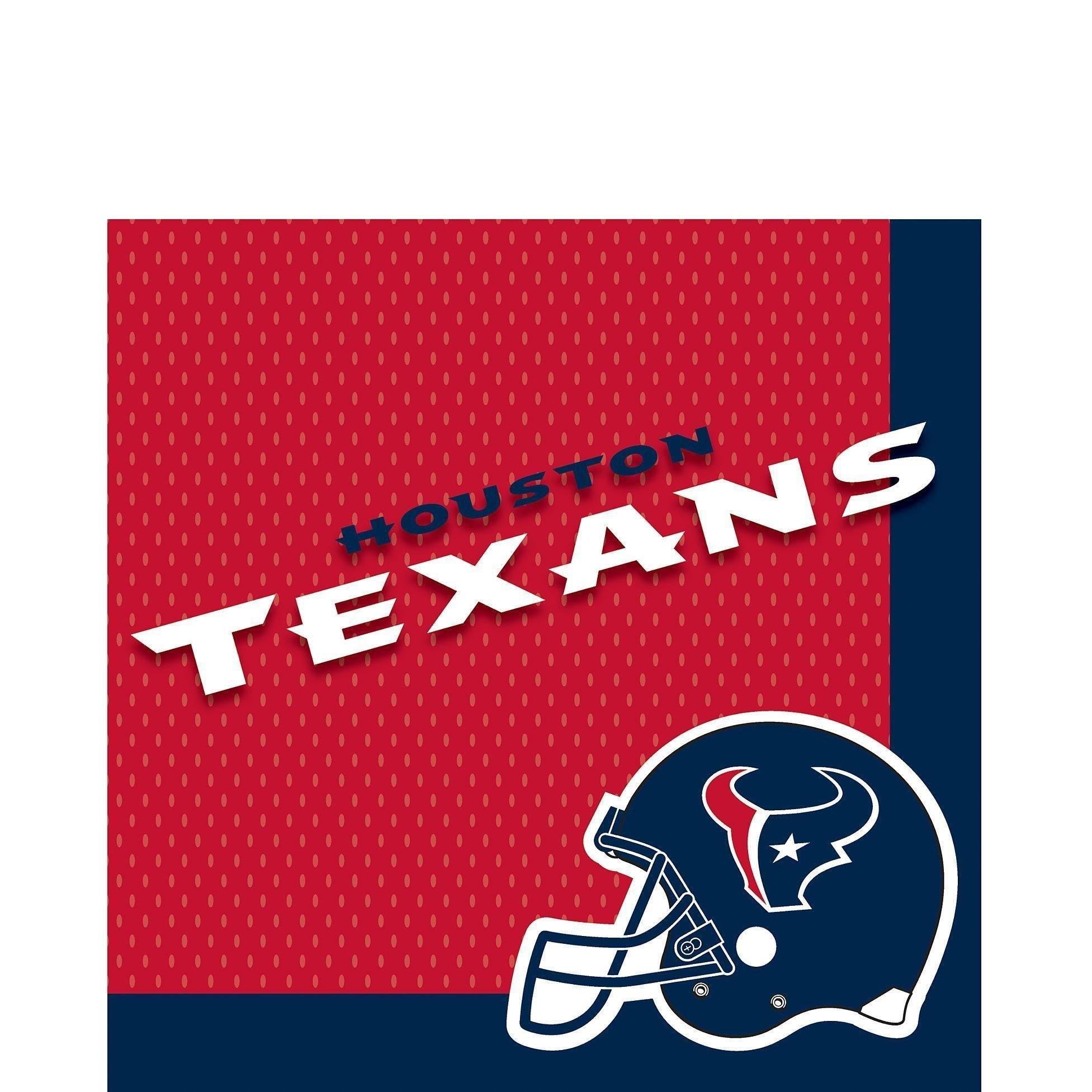 Houston Texans Party Supplies Pack for 18 Guests - Kit Includes Plates, Napkins, Table Cover, Cups, Cutlery, Serving Bowl, Banner Decoration & Centerpiece